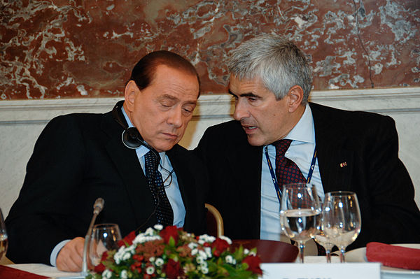 Casini and Silvio Berlusconi in 2008