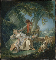 Le sommeil interrompu by François Boucher (1750).