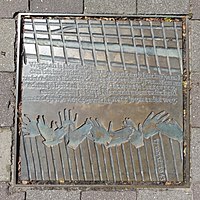 Plaquette bij voormalig Joods Weeshuis (1989), Leiden