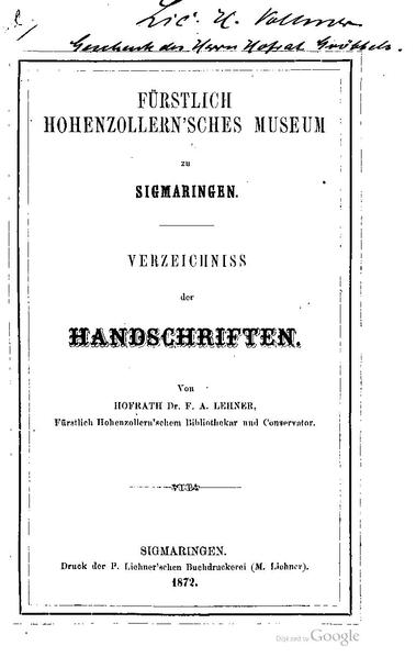 File:Fuerstlich Hohenzollernsches Museum zu Sigmaringen-Verzeichniss der Handschriften.pdf