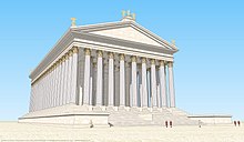 Restitution du Grand Temple romain de Tarse dans l'Antiquité.