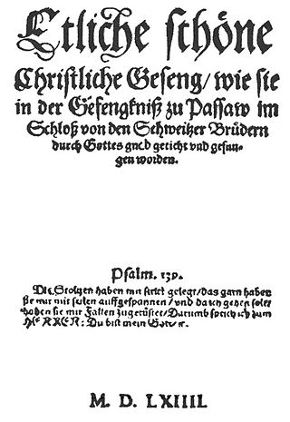 <i>Ausbund</i> Oldest Anabaptist hymnal