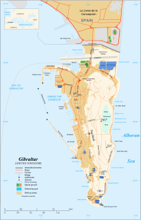 Rock of Gibraltar Monolithic limestone promontory located in the British overseas territory of Gibraltar