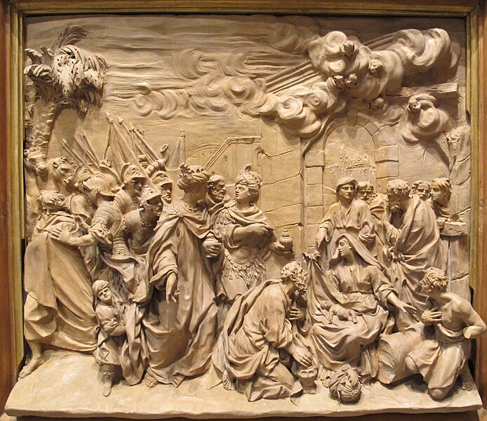 File:Giuseppe piamontini (attr.), adorazione dei magi, terracotta, 72x82,5, coll privata.JPG