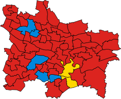 1984 (Glasgow District Council, 66 wards and councillors, area including additions in the south and east)