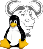 El logotipo oficial del Proyecto GNU es un ñú y del núcleo Linux el pingüino Tux