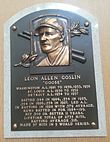 Plaque of Goose Goslin at the Baseball Hall of Fame