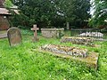 Gravestones outside the Church of St James in North Cray.