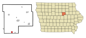 Grundy County Iowa Incorporated and Unincorporated areas Conrad Highlighted.svg