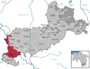 Poziția localității Hann. Münden