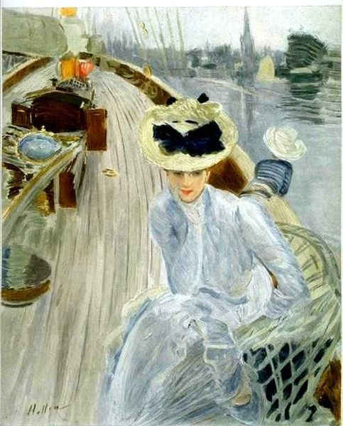 Paul César Helleu's 1901 painting, Rêverie (Daydream) featuring Alice Guérin. Daydreaming is a form of intrapersonal communication.