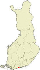 Location of Helsinki in Finland