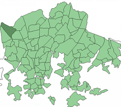 Posição de Malminkartano em Helsinque