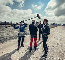 Mateusz Kudła (right) non the set of History Hiking