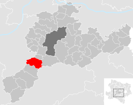 Poloha obce Hofstetten-Grünau v okrese Sankt Pölten-vidiek (klikacia mapa)