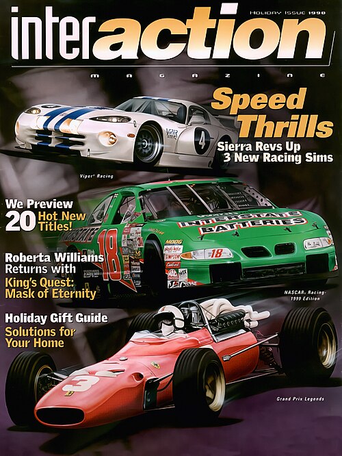 Sierra On-Line was a leading publisher of 1990s simulation racing games, including titles like NASCAR Racing 1999 Edition and Grand Prix Legends.