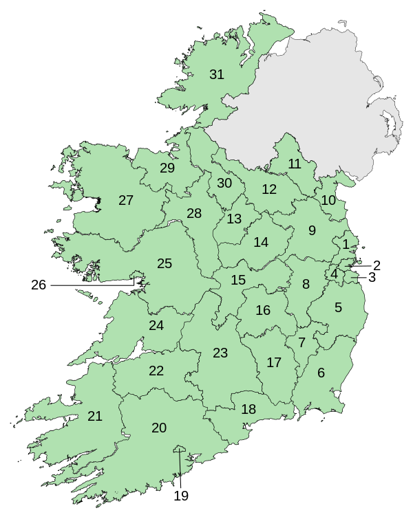 Ireland Administrative Counties.svg