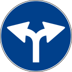 Italian traffic signs - direzioni consentite a destra ed a sinistra