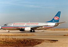 JAT Boeing 737-300 all'aeroporto di Stoccarda, 1988