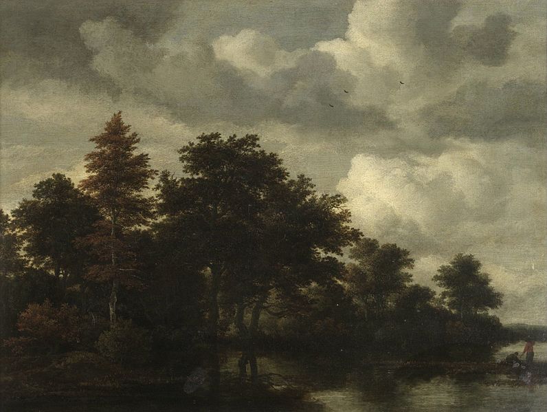 File:Jacob van Ruisdael - A Woodland landscape with figures by a river.jpg