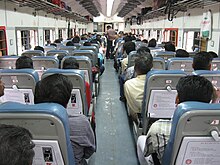 An open-type [3+3] chair car of Indian Railways Janshatabdi train kerala india.JPG