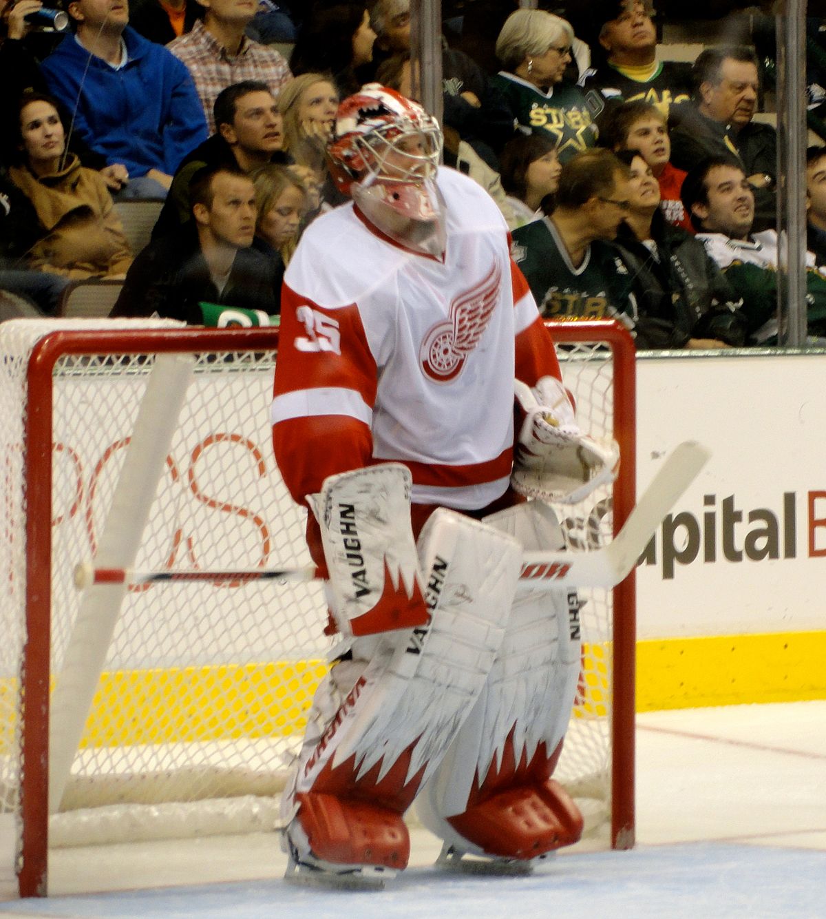 Detroit Red Wings goalie Jimmy Howard (35) during the NHL game