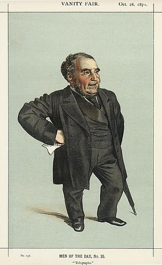 "Telegraphs"
Pender as caricatured by James Tissot in Vanity Fair, October 1871 John Pender Vanity Fair 28 October 1871.jpg