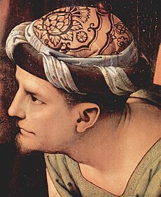 Jozefo de Arimateo laŭ Pietro Perugino: detalo el pli granda pentraĵo "Lamentado"