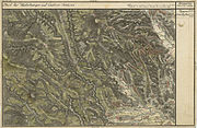 Das Gebiet von Deutschlandsberg in der Josephinischen (1.) Landesaufnahme, um 1790