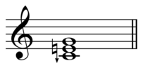Just major chord on C in Ben Johnston's notation. Playⓘ Pythagorean major chord on C in Helmholtz-Ellis notation. Playⓘ