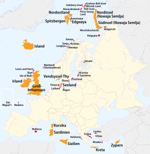 Liste Europäischer Inseln Nach Fläche: Inseln mit einer Fläche von mehr als 200 Quadratkilometern, Inseln mit einer Fläche von 100 bis 200 Quadratkilometern, Inseln mit einer Fläche von 50 bis 100 Quadratkilometern