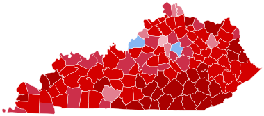 Résultats de l'élection présidentielle du Kentucky 2020.svg