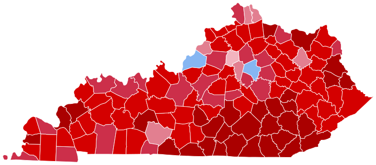 Kentucky Presidential Election Results 2020.svg