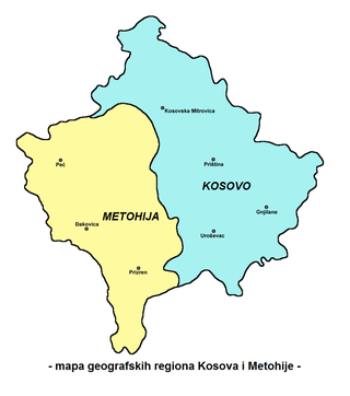 <span class="mw-page-title-main">Metohija</span> Geographical and historical region of Kosovo