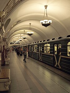 Tog på stationen