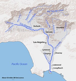 los angeles river map Los Angeles River Wikipedia los angeles river map