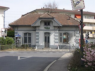 <span class="mw-page-title-main">Etagnières railway station</span> Railway station in Étagnières, Switzerland