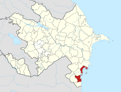 جایگاه شهرستان لنکران در نقشه