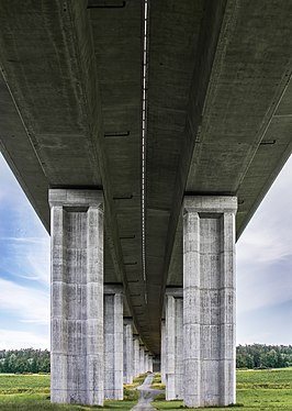 Path under the A9 motorway bridge