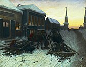 Vassili Perov, Dernière taverne à la porte de la ville (1868)