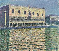 The Doges' Palace (also known as Le Palais Ducal) Le Palais Ducal by Claude Monet, 1908.jpg