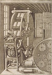 Bookwheel, from Agostino Ramelli's Le diverse et artifiose machine, 1588 Le diverse et artificiose machine del Capitano Agostino Ramelli Figure CLXXXVIII.jpg