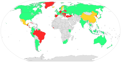 Map of homeschool laws worldwide