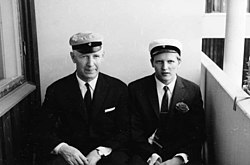 Leo Yllö ja hänen nuorin poikansa Matti vuonna 1960.