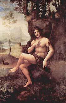 Baco, por Leonardo da Vinci, no Museu do Louvre