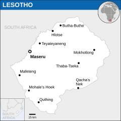 Mapa Lesotho