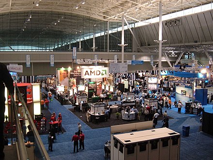 The 2006 LinuxWorld trade show at the Boston Convention and Exposition Center.