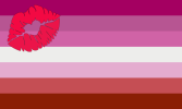 Lipstick Lesbian Pride Flag (illustration of original)