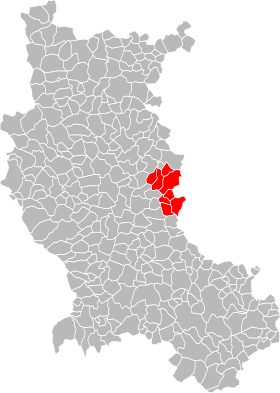 Posizione della comunità dei comuni di Collines du matin