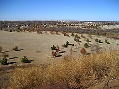 Looking down at the disc golf course in Wichita Falls, Texas.jpg